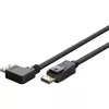kabelis DisplayPort Plug 90° > DisplayPort Plug, 8K / 144Hz (juodas, 2 Meter, 1 Plug 90° side-angled, 54 Gbit/s, DisplayPort 2.0 / 2.1)