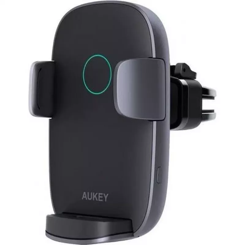 Belaidis įkrovimo telefono laikiklis Aukey HD-C52 — Qi suderinamas reguliuojamo kampo automobilinis telefono laikiklis su belaidžiu įkrovimu