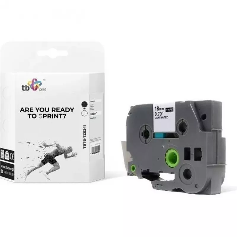 Print, Marking Tape, TBTB-TZE241 (1.80cm, Juoda)