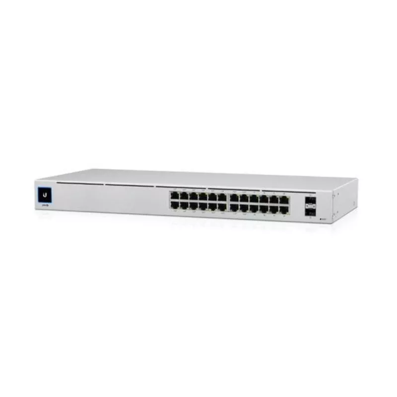 Ubiquiti UniFi 24 prievadų PoE valdomas L2/L3 Gigabit Ethernet (10/100/1000) „Power over Ethernet“ (PoE) 1U sidabrinis