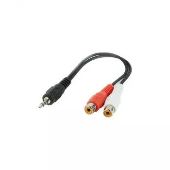 Audio jungtis (3,5 mm) į 2 RCA kabelis GEMBIRD CCA-406 20 cm juodas