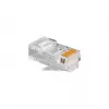 RJ45 kištukas GEMBIRD PLUG3UP6/100, Cat5, tiesus kištukas, permatomas, auksuoti kontaktai, pakuotėje 100 vnt.