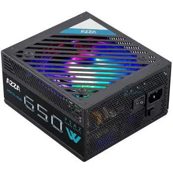 Azza PSAZ-650W(ARGB) maitinimo šaltinis unit 20+4 pin ATX ATX Juoda