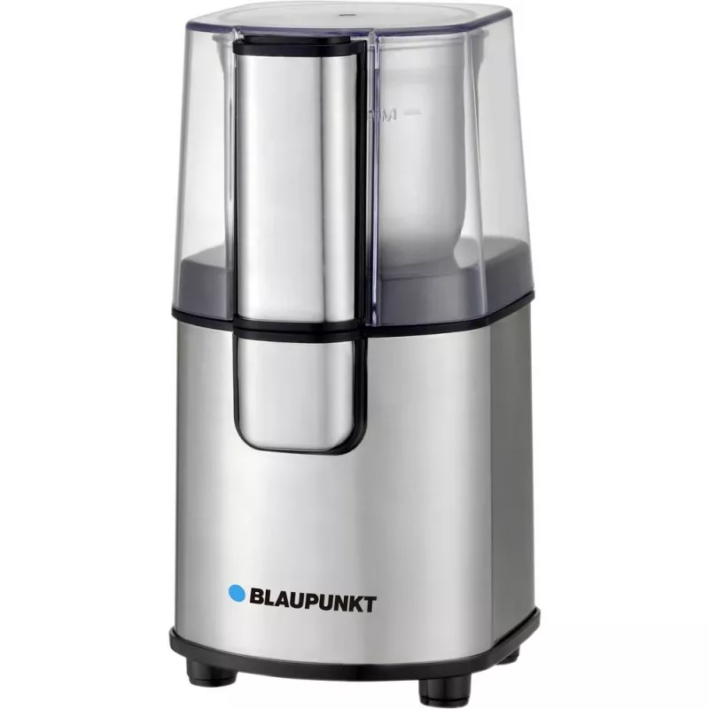 Ašmeninė kavamale BLAUPUNKT FCG701 — 120 W, 85 g pupelių talpa, nerūdijančio plieno peiliai, sidabrinė