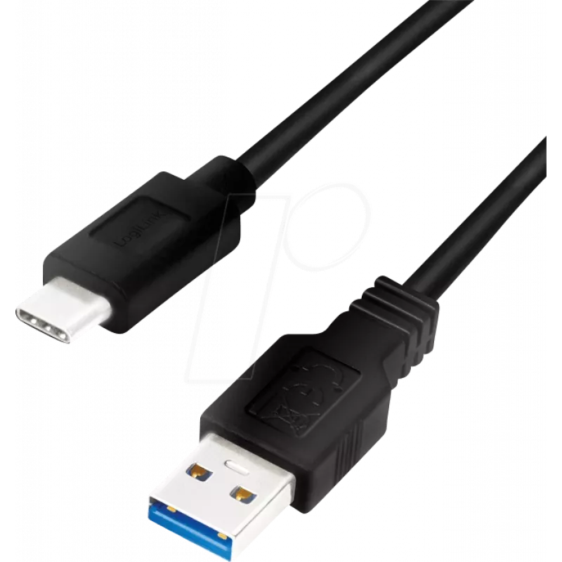 Logilink - USB kabelis - USB Type A (W) į USB-C (M) - USB 3.2 Gen 1 - 3 A - 1 m - Juoda (CU0168)