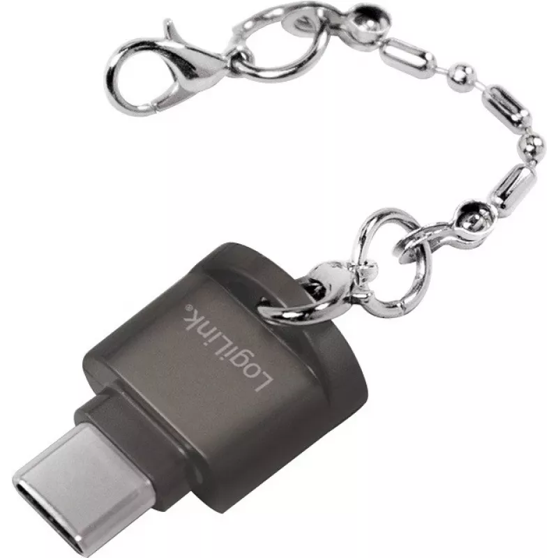 USB-C to microSD card readeras a keychain