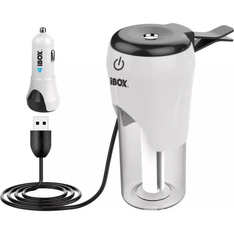 iBox ICCH-01 automobilinis USB įkroviklis su oro drėkintuvu ir aromato difuzoriumi
