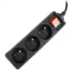 Gembird EG-PSU3F-01 apsauginis filtras nuo viršįtampių, juodas, 3 AC lizdai, 230 V, 0,6 m