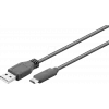 Wentronic goobay - USB kabelis - USB‑C (M) to USB Typee A (M) - USB 3,1 Gen 2 3 A - 50cm - Round - Juoda (41073)