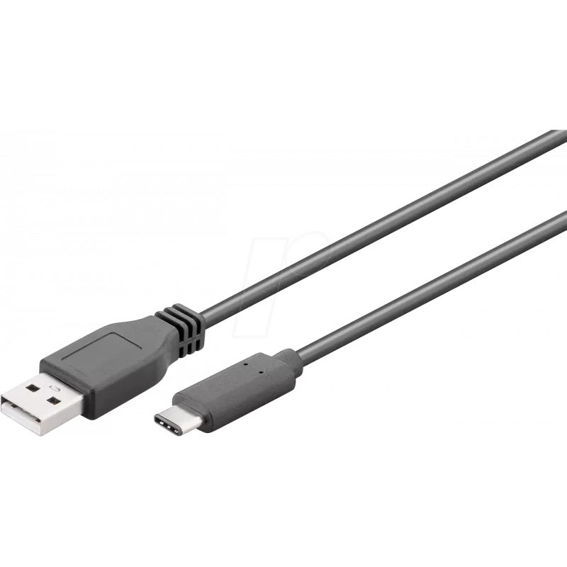 Wentronic goobay - USB kabelis - USB‑C (M) to USB Typee A (M) - USB 3,1 Gen 2 3 A - 50cm - Round - Juoda (41073)