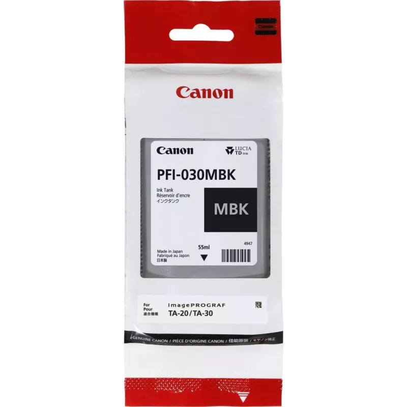 Canon PFI-030 MBK rašalo kasetė 1 vnt. Originali matinė juoda