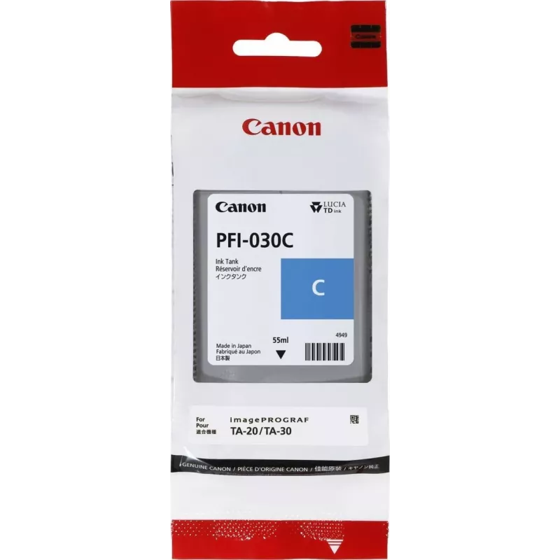 “Canon PFI-030C” rašalo kasetė 1 vnt. Originali žalsvai mėlyna