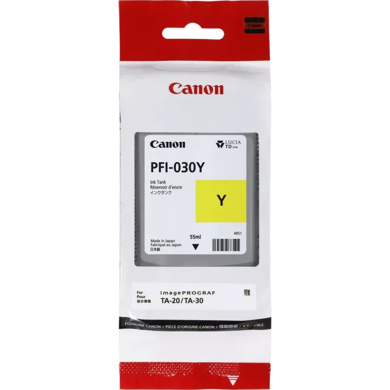 Canon PFI-030Y rašalo kasetė 1 vnt. Originali Geltona