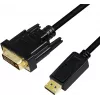 Vaizdo kabelio adapteris LogiLink CV0132 DisplayPort į DVI 3 m juodas