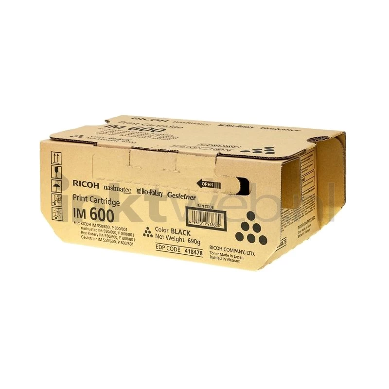 Ricoh 418478 tonerio kasetė 1 vnt. Originali juoda