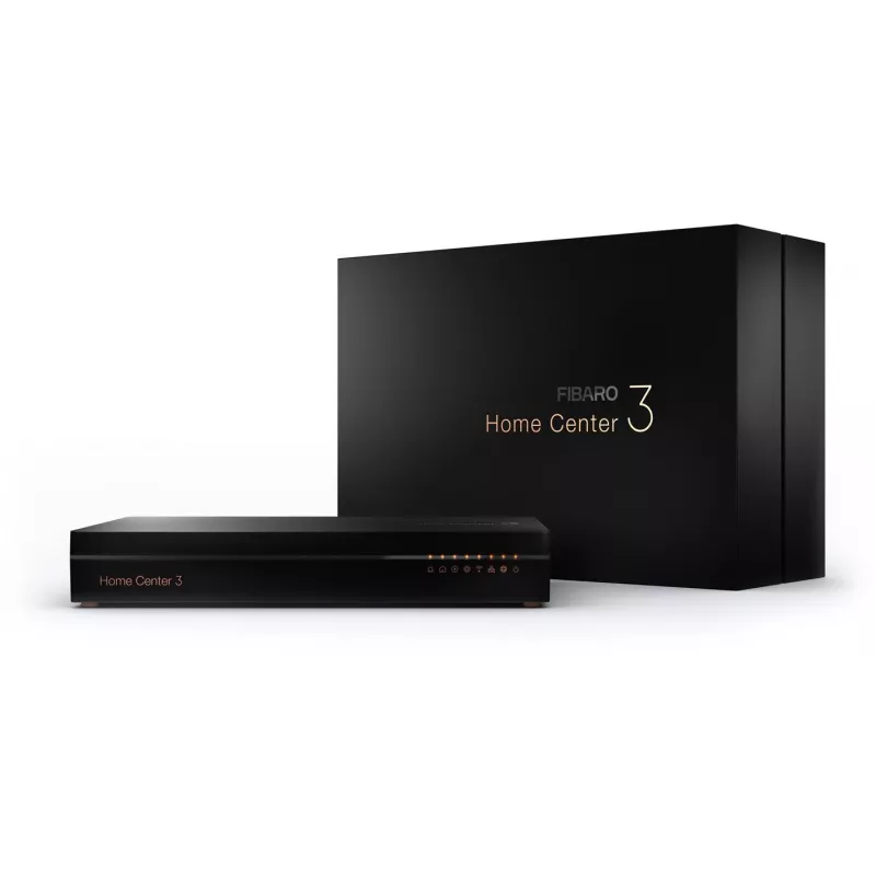 Fibaro Home Center 3 Laidinis ir Belaidis Juodas