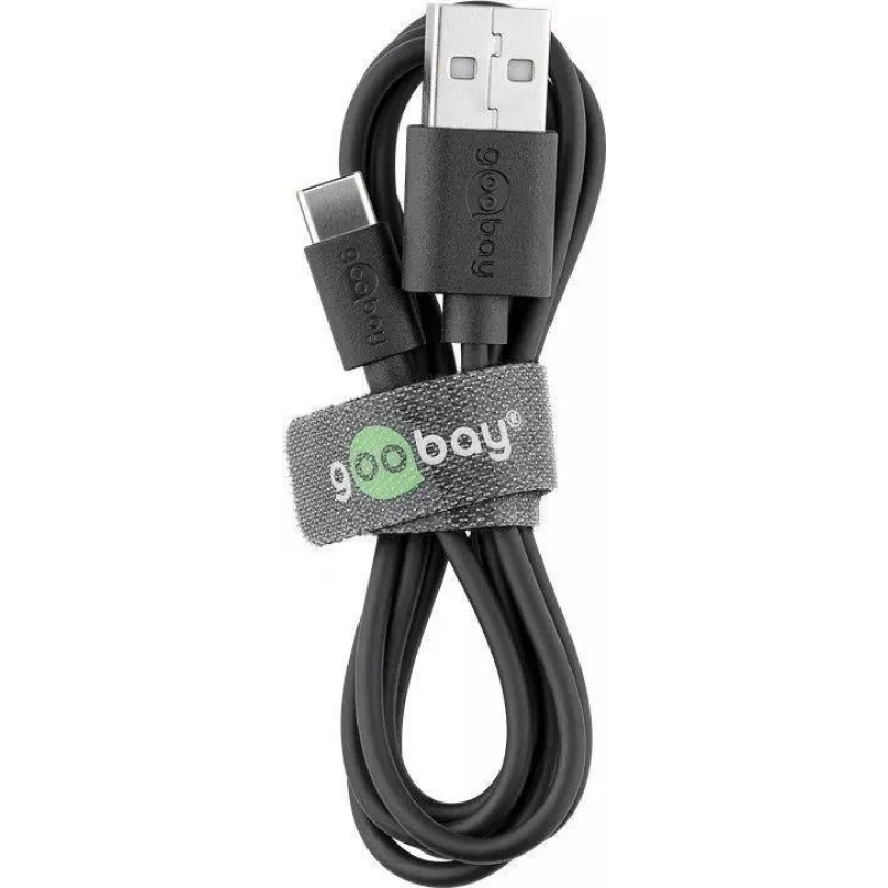 Wentronic Goobay - USB laidas - USB (M) į USB-C (M) - USB2.0 - 3 A - 2,0 m - Juoda (59122)
