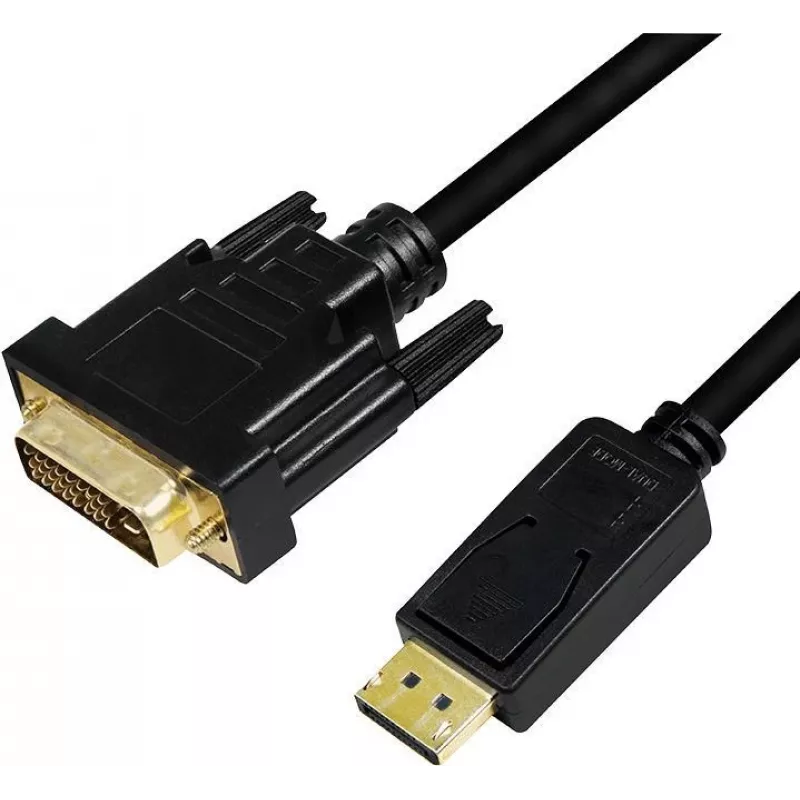 Vaizdo kabelio adapteris LogiLink CV0131 2m DisplayPort DVI juodas