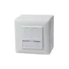 LogiLink NP0035A virštinkinis tinklo lizdas, 2× RJ45, CAT5e, ekranuotas, baltas