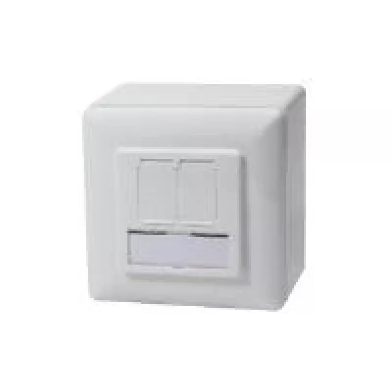 LogiLink NP0035A virštinkinis tinklo lizdas, 2× RJ45, CAT5e, ekranuotas, baltas