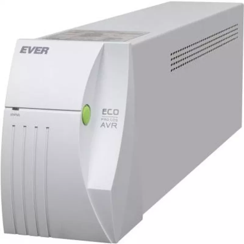EVER ECO Pro 1000 AVR CDS - UPS - AC 230 V - 650 W - 1000 VA 5 Ah - USB - Išvesties lizdai: 2 - Baltas