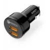 CC-T8 itin greitas automobilinis pakrovėjas 2xUSB 3.0 6A 36W + micro USB kabelis 1m