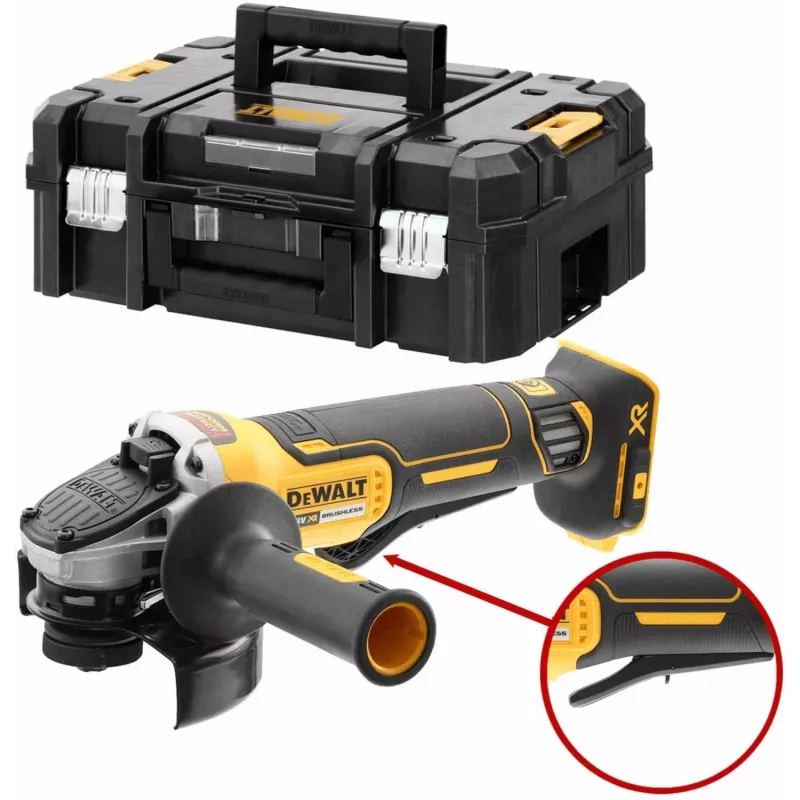 Kampinis šlifuoklis DeWALT DCG406N-XJ, bešepetėlis, 125 mm diskas, 9000 RPM, 1,75 kg, M14 velenas
