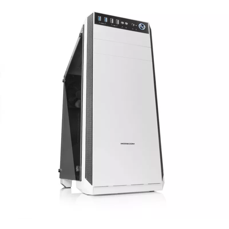 PC korpusas MODECOM Oberon Pro Midi Tower, grūdintas stiklas, microATX/ATX, 7 lizdai, 395 mm GPU, 2x3,5 colio + 3x2,5 colio nišos, USB 3.2 Gen1