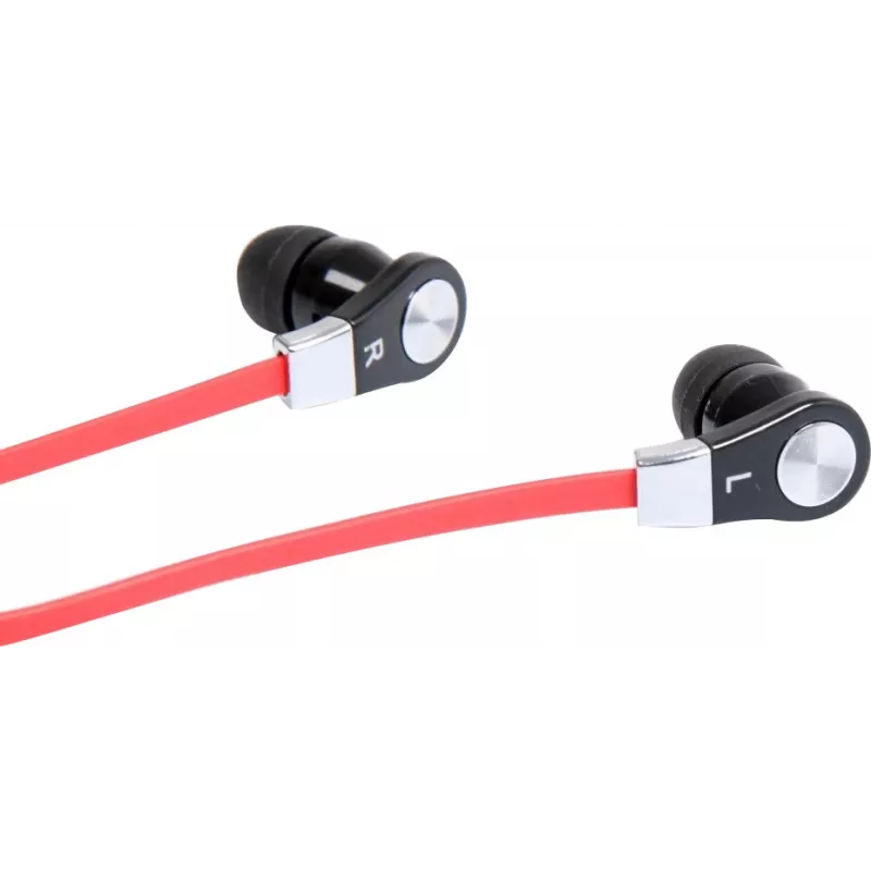 MAGICSOUND DS-2 - STEREO AUSINĖS SU MIKROFONU, JUODOS-RAUDONOS