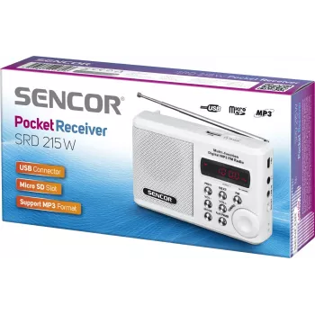 Nešiojamasis radijas SRD 215 W MP3, USB, SD