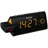 Radijas su laikrodžiu SENCOR SRC 330 OR — FM radijas su 1,2 colio LED ekranu, dvigubu žadintuvu, raudona 180° projekcija, kambario temperatūra, baterijos atsarginis maitinimas