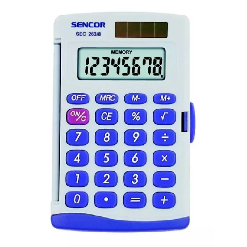Pagrindinis skaičiuotuvas Sencor SEC 263/8 Pocket pilkas