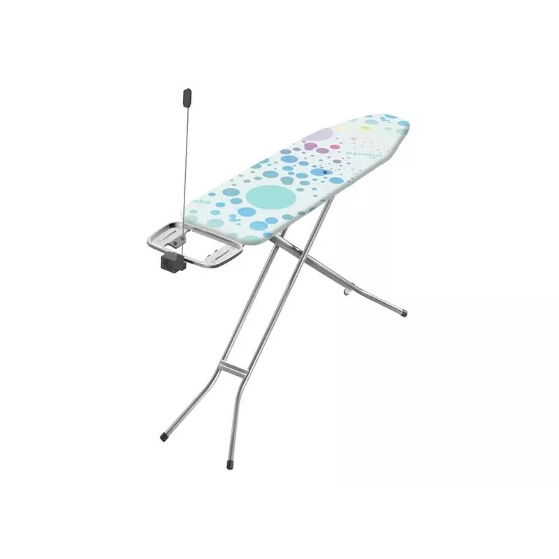 Vileda 163316 pilno dydžio lyginimo lenta — 1200x380 mm lenta, reguliuojama 75–96 cm, nerūdijančio plieno kojos, lygintuvo laikiklis
