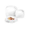 Stalo indų rinkinys LAMART LT9002 — 6 vnt. porceliano lėkštės: 2×25cm, 2×20cm, 2×17cm, balta