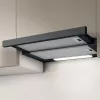Įmontuojamas gartraukis Elica Elite 14 LUX 60 BL — 598 mm plotis, 368 m³/h oro našumas, aliuminio riebalų filtras, LED, 62 dB