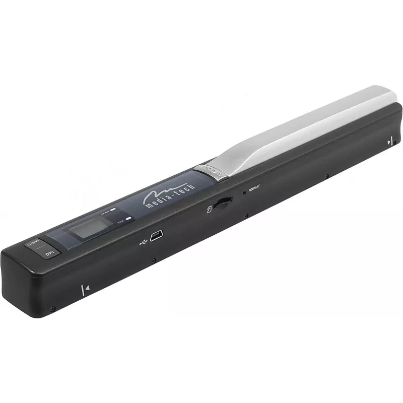 Rašiklio skaitytuvas MEDIA-TECH MT4090, juodas, LED ekranas, USB 2.0, „MicroSD“, AAA baterija