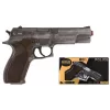 Žaislinis smiginio pistoletas Pulio Police gun metal GONHER 45/1 15545/1 — metalo apdaila, vienšūvis žaislinis šaunamasis ginklas