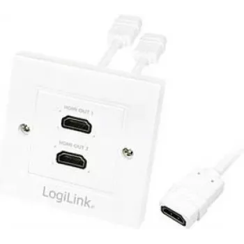 HDMI laidas LogiLink AH0015, A tipo, jungtis jungtis, balta