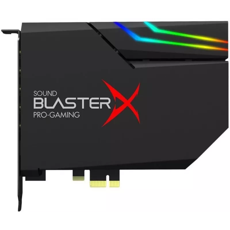 Creative Sound BlasterX AE-5 Plus Juoda PCI-e RGB Gaming Sound Card