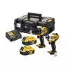 Belaidis elektrinių įrankių rinkinys DeWalt DCK2062M2T — 18 V, grąžtas DCD709 ir smūginis suktuvas DCF809 1/4 colio, 2×4,0 Ah baterijos, dėklas TSTAK II