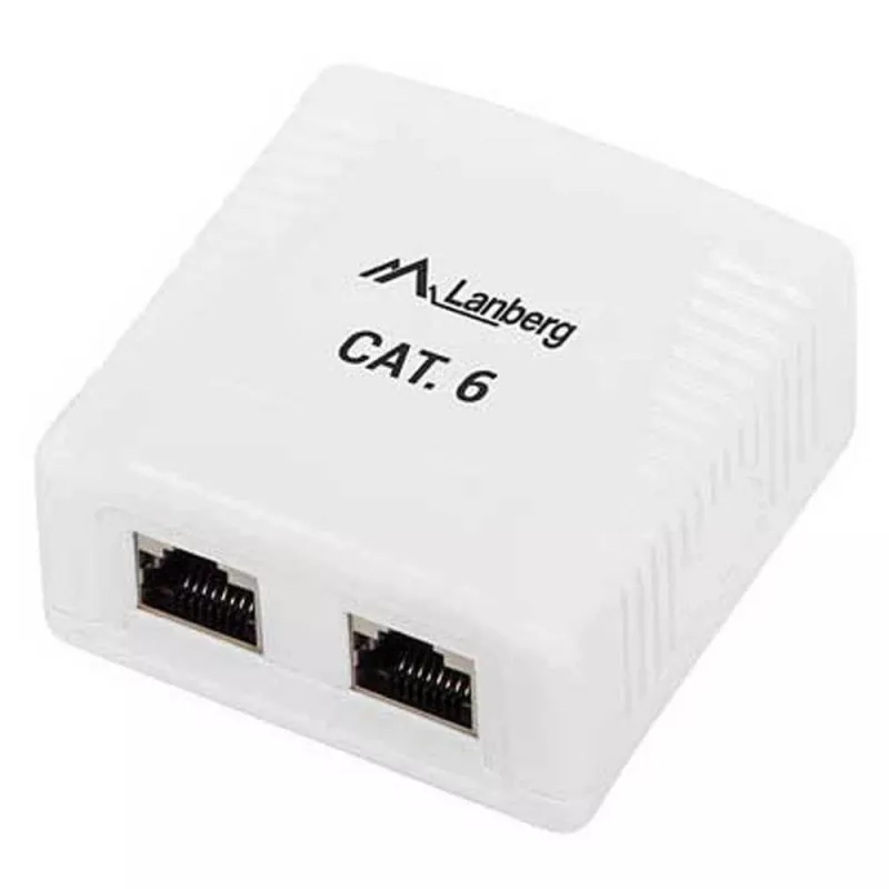 Lanberg OS6-0002-W kabelis Interface/Gender Adapter 2 X RJ-45 Balta (OS6-0002-W)