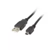 USB 2.0 mini AM-BM5P laidas 1,8 m juodas