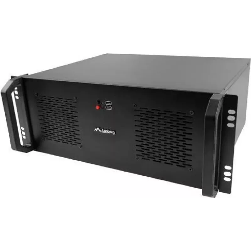 Rack korpusas LANBERG SC01-3504-10B, 1x 3.5 colio + 1x 2.5 colio lizdai, 7 išplėtimo lizdai, 2x 120mm priekiniai ventiliatoriai, USB2.0