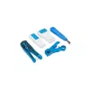 LANBERG kabelių užspaudimo įrankių rinkinys NT-0302 — RJ-45 užspaudiklis, plastikinės rankenos, nešiojimo dėklas, įjungimo/išjungimo jungiklis, įvairiaspalvis