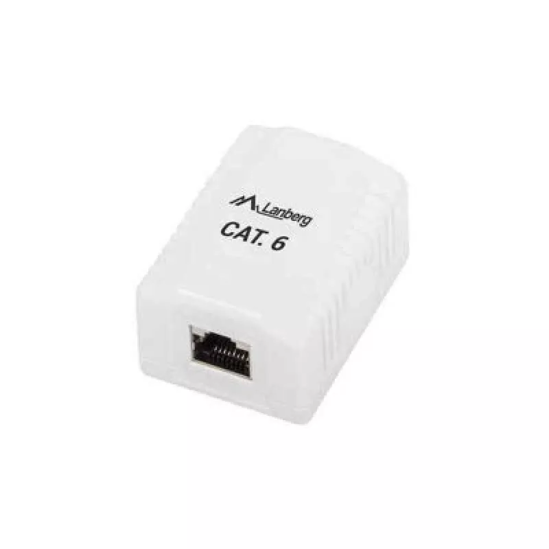 Paviršinis RJ-45 lizdas baltas Lanberg OS6-0001-W