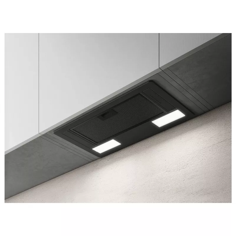 Elica ERA-LUX-BLK-60 60 cm juodas Era įmontuojamas prabangus kupolo formos gartraukis