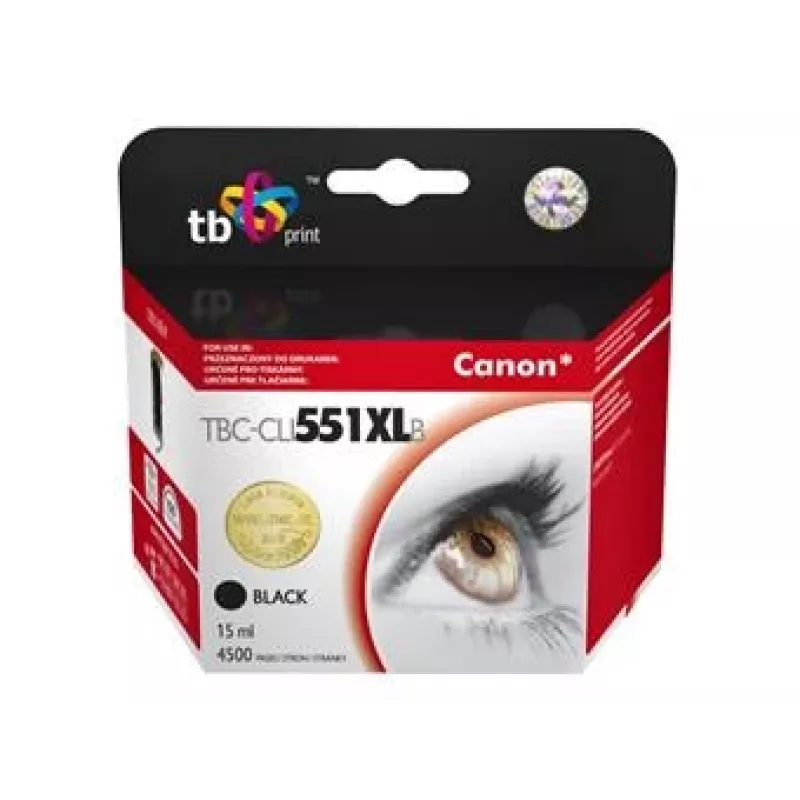 Rašalo kasetė TB Kompat. S Canon CLI-551XL BK Juoda