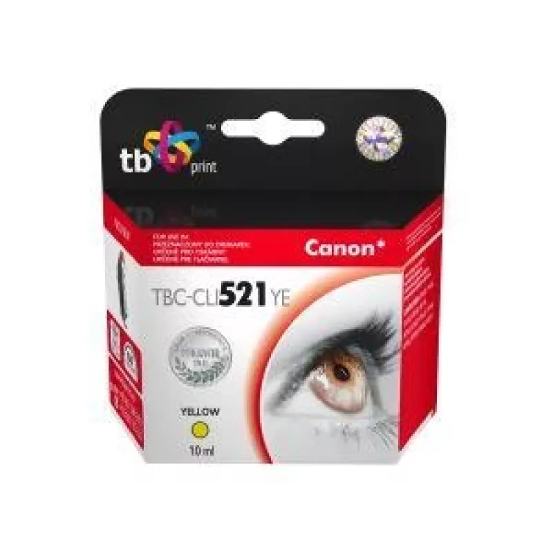 Rašalo kasetė TB Kompat. S Canon CLI-521Y 100% nauja
