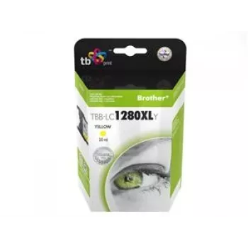 rašalo kasetė TB suderinama su Brother LC1280XLY 100% N
