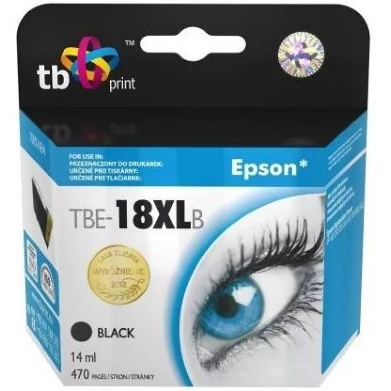 Rašalo kasetė TB Suderinama S Epson T1811 Bk 100% Nauja